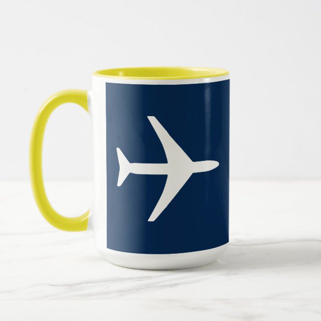 Caneca Avião-Piloto de Avião Funky Avie Voando Céu (Esquerda)