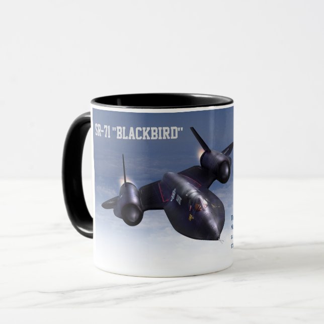 Caneca Aviation Art Mug "SR-71 Blackbird" (Frente Esquerda)