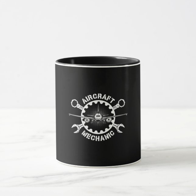 Caneca Aviões com avião e aviões aéreos com motor (Centro)