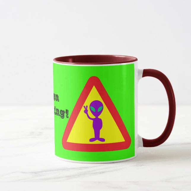 Caneca Aviso de alienígena (Direita)