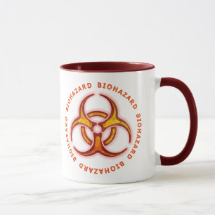 Caneca Aviso do zombi do Biohazard