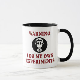 Caneca Aviso Eu Faço Meus Próprios Experimentos - Cientis
