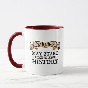 Caneca Aviso! Pode Começar A Falar Sobre História Engraça