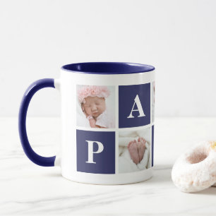 Caneca Avô 5 Foto Colagem Papa Mug