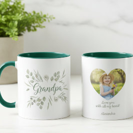 Caneca Avô Aniversário Flor Silvestre Botânica Floral