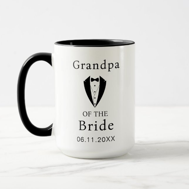 Caneca Avô da Noiva Obrigado Vovô Casado (Esquerda)