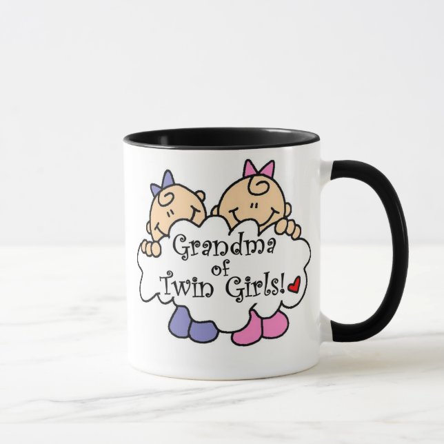 Caneca Avó de Camisetas e presentes gêmeos (Direita)