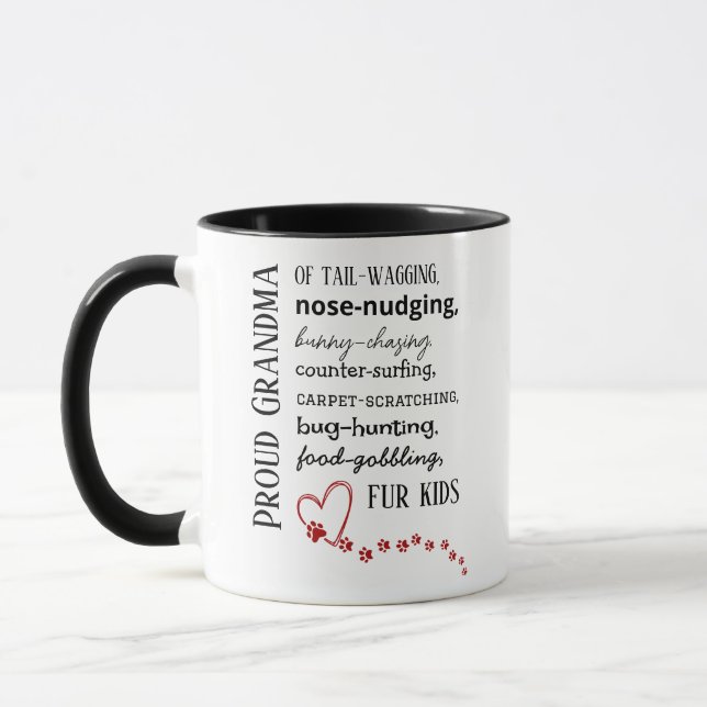 Caneca Avó de Gato e Cachorro Orgulhosa (Esquerda)