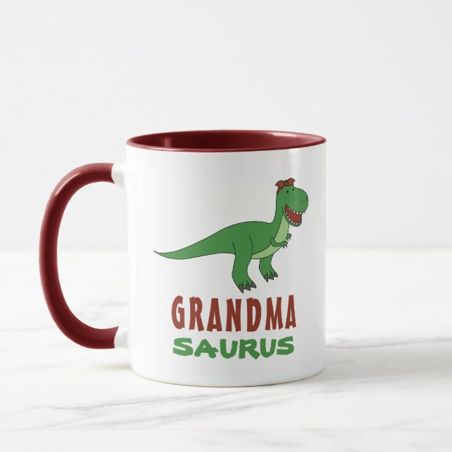Caneca Avô Dinossauro T-Rex Dino Nana Avô (Esquerda)