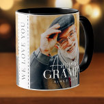 Caneca Avô Incrível Desde 20XX Foto Elegante Simples<br><div class="desc">Esta design simples e moderna é composta por tipografia serif e cursiva e adiciona uma foto personalizada</div>