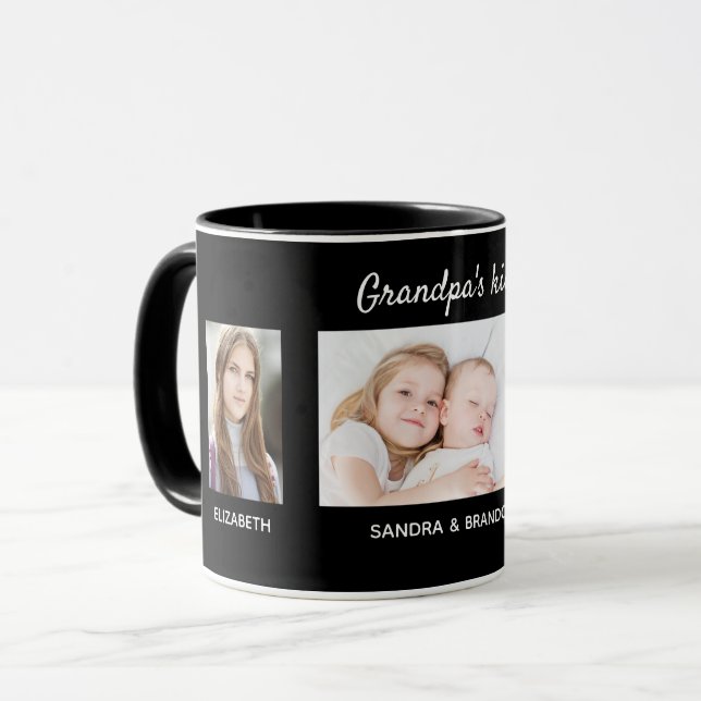 Caneca Avô, netos, foto-nomes negros (Frente Esquerda)