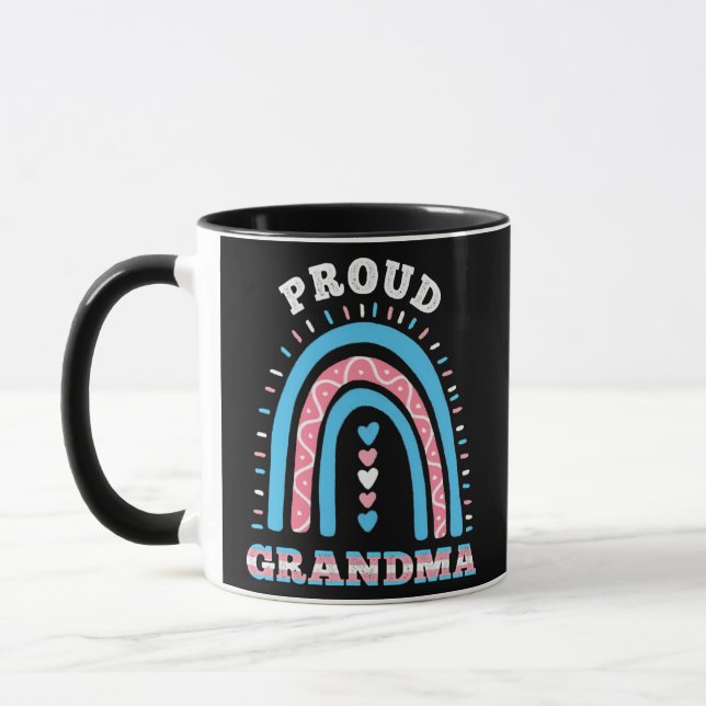 Caneca Avó Orgulhosa Transgênero Boho Arco-íris (Esquerda)