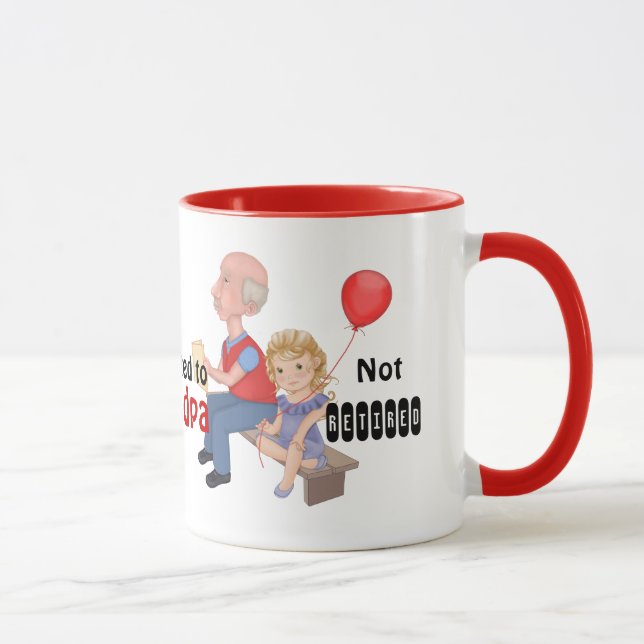 Caneca Avô promovido não aposentado (Direita)