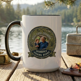 Caneca Avô Sentimental e Neto Amigo de Pesca