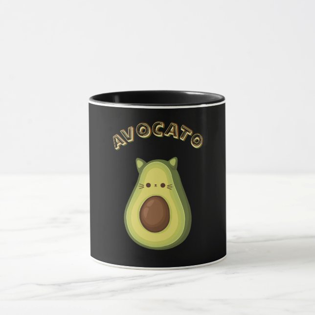 Caneca Avocado e Cat Lovers. AVOCATO Mug (Centro)