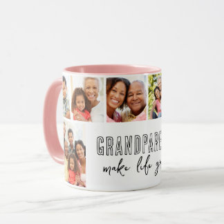 Caneca Avós Tornam a Vida Grandiosa Presente de 8 Fotos p