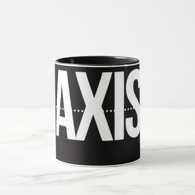 Caneca Axis Minimalist Black Mug – Clean Typography Motiv (Centro)