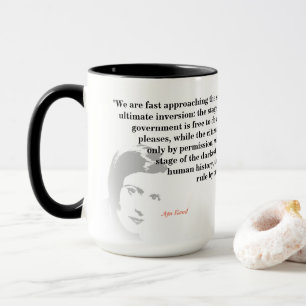 Caneca Ayn Rand Citação Sobre A Inversão Mais Avançad