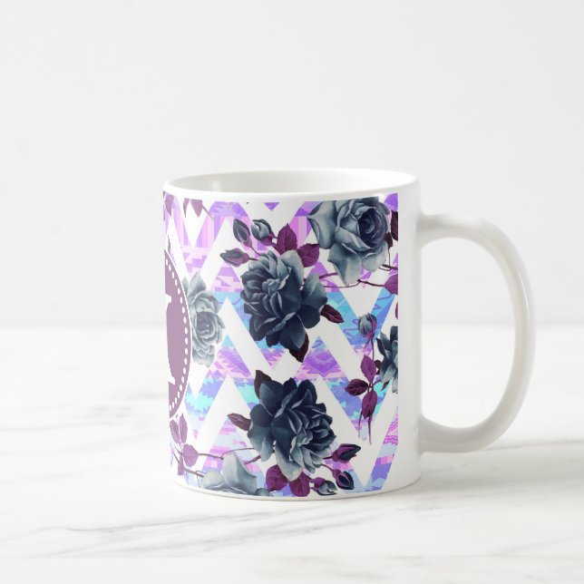 Caneca Aztec Chevron Monograma Floral (Direita)