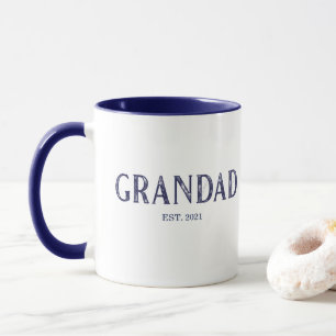 Caneca Azul Ano Grande Estabelecido