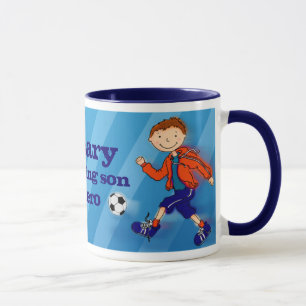 Caneca Azul-caneca de herói do futebol