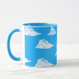 caneca azul-céu simples