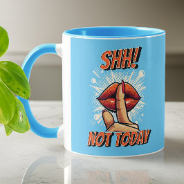 Caneca Azul claro - Shh! Hoje, Café