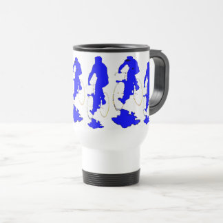 Caneca azul da bicicleta de Hoody