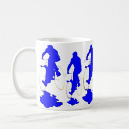 Caneca azul da bicicleta de Hoody