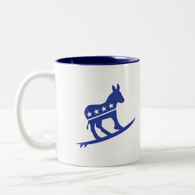 Caneca azul da onda (Esquerda)