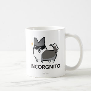 Caneca azul de Incorgnito do Corgi do casaco de l