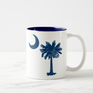 Caneca azul de South Carolina do Palmetto