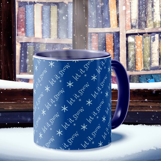 Caneca Azul Deixe-o nevar (Criador carregado)