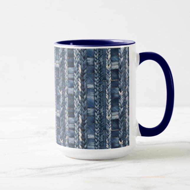 Caneca Azul Distante E Travado Jean Denim (Direita)