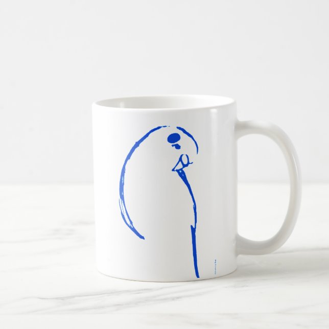 Caneca azul do Budgerigar (Direita)