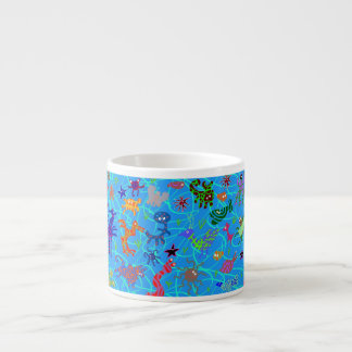 CANECA AZUL DO CAFÉ DO JARDIM ZOOLÓGICO DOIDO