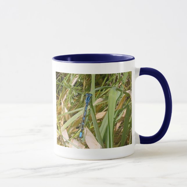 Caneca azul do Damselfly (Direita)