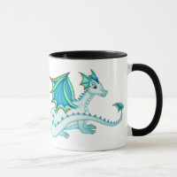 Caneca azul do dragão do gelo