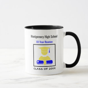 Caneca Azul e Amarelo Personalizados de Reunião do segund