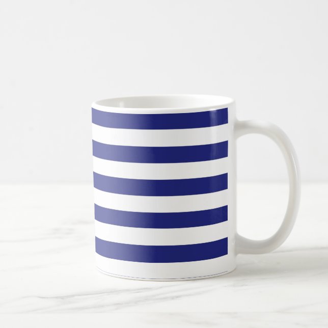 Caneca azul e branca das listras (Direita)