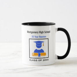 Caneca Azul e laranja personalizados da união de segundos