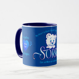 Caneca Azul e SORRY branco