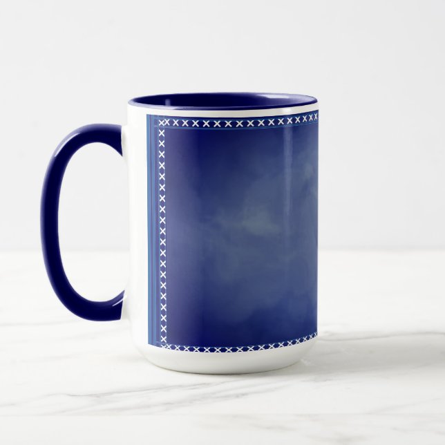 Caneca Azul Escocês (Esquerda)
