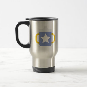 caneca azul-estrela
