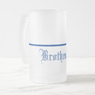 Caneca azul fina do Linha-Fraternidade-Fosco