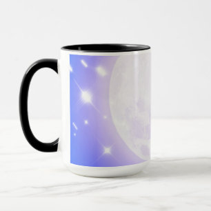 Caneca Azul Lua e Estrelas