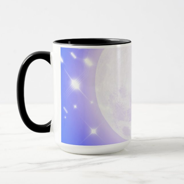 Caneca Azul Lua e Estrelas (Esquerda)