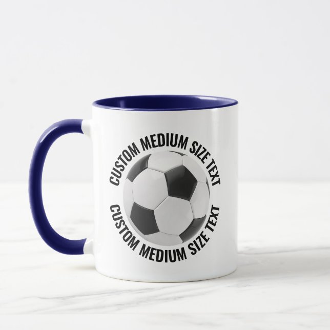 Caneca Azul Marinho Médio Combo 11oz Futebol Personalizad (Esquerda)