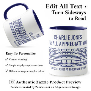 Caneca Azul Mensagem Oculta de Aposentadoria Engraçada Pe