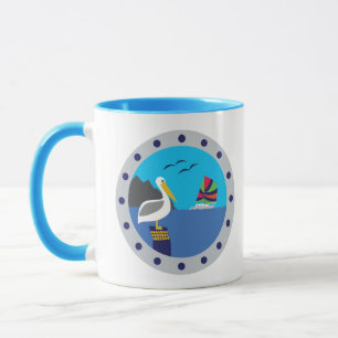 Caneca Azul Pelicana